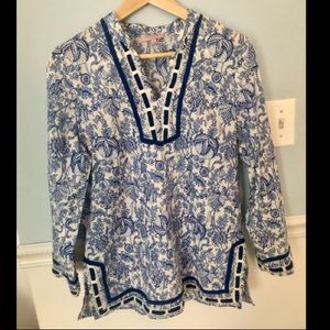St Tropez blue West Kaftan Top